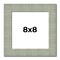 Square Sculpted Blue Picture Frame - UV Acrylic, Foam Board Backing, Hanging Hardware